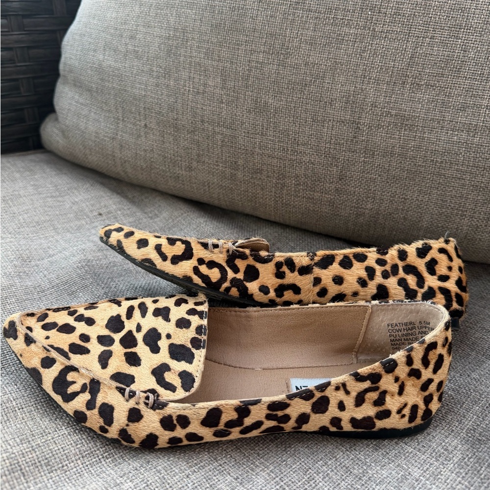 Steve Madden Leopard Loafer Everyday Flats Chic Comfortable - Picture 3 of 3
